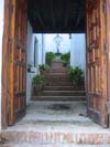 entrance to the house from the gardens